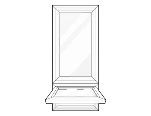 sketch of casement window