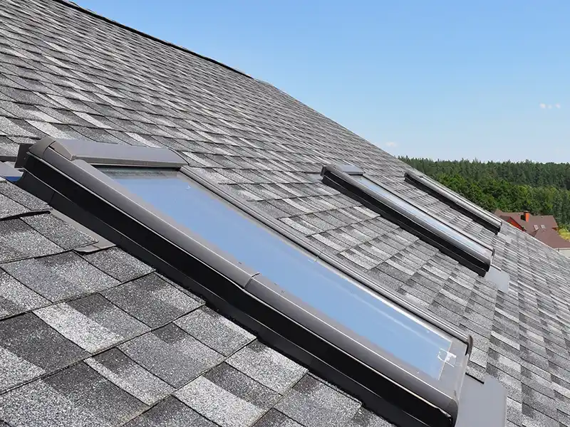 Skylights on a roof